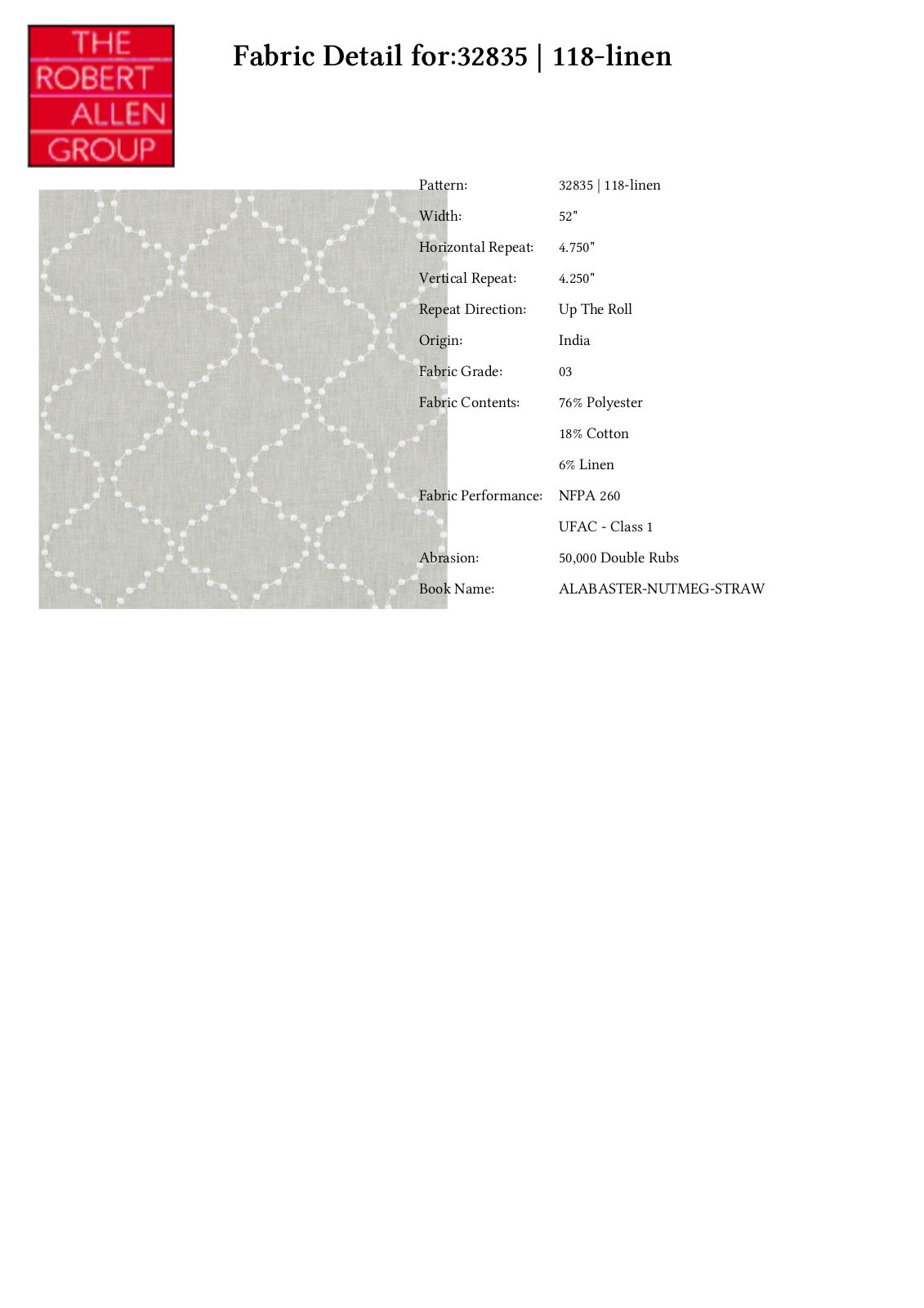 Duralee CRAL4397 Specifications - ManualMachine.com