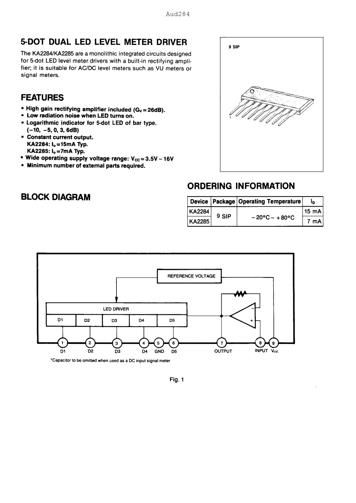 Samsung KA2285, KA2284 Datasheet