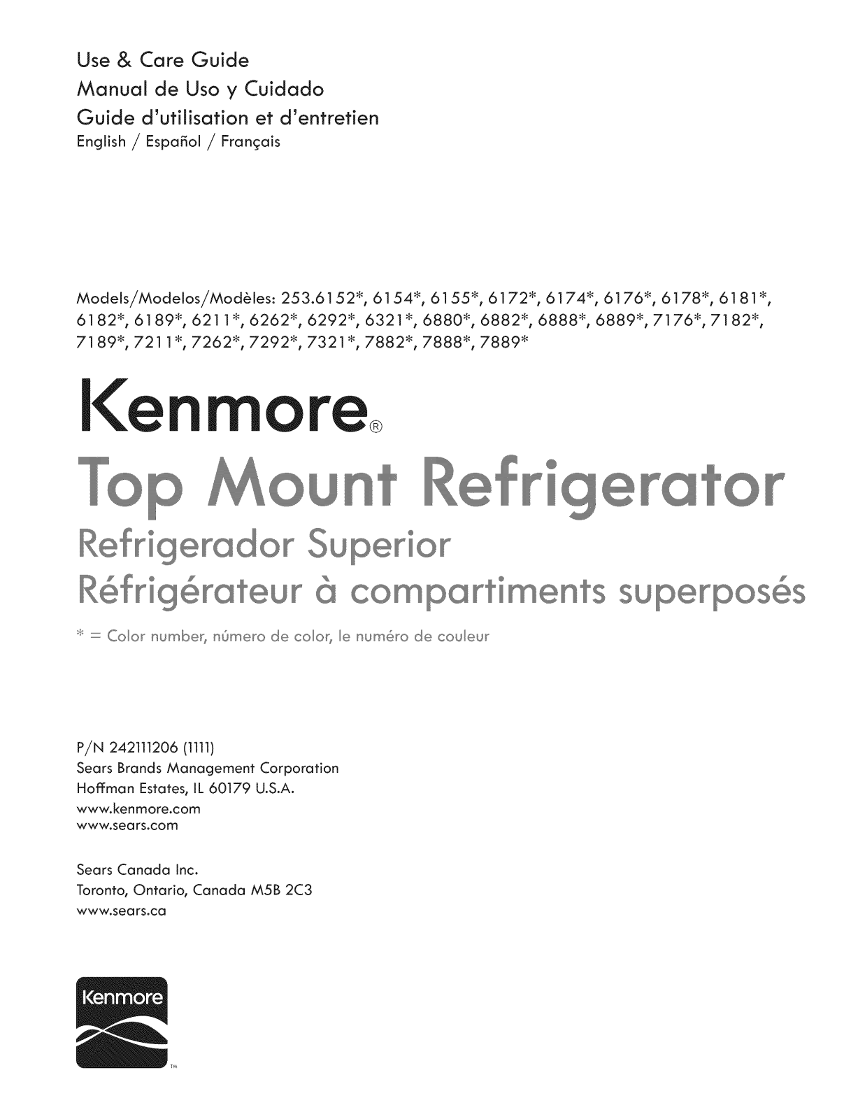 Kenmore 25378899016, 25378899015, 25378899014, 25378899013, 25378899012 Owner’s Manual - ManualMachine.com