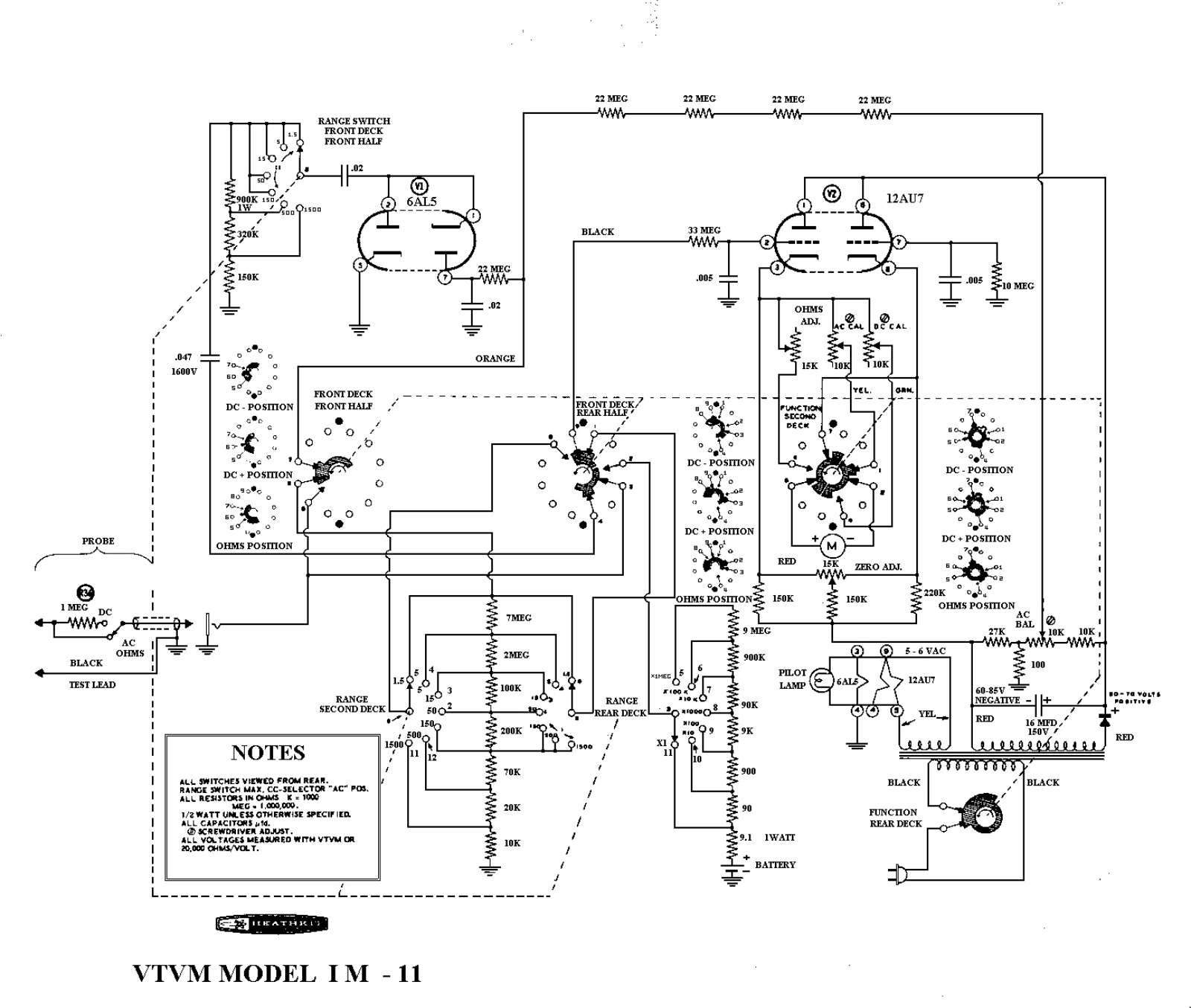 Heath Company IM-11 Schematic