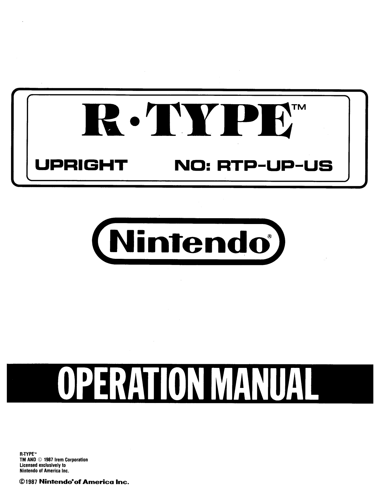 Nintendo R-Type User Guide