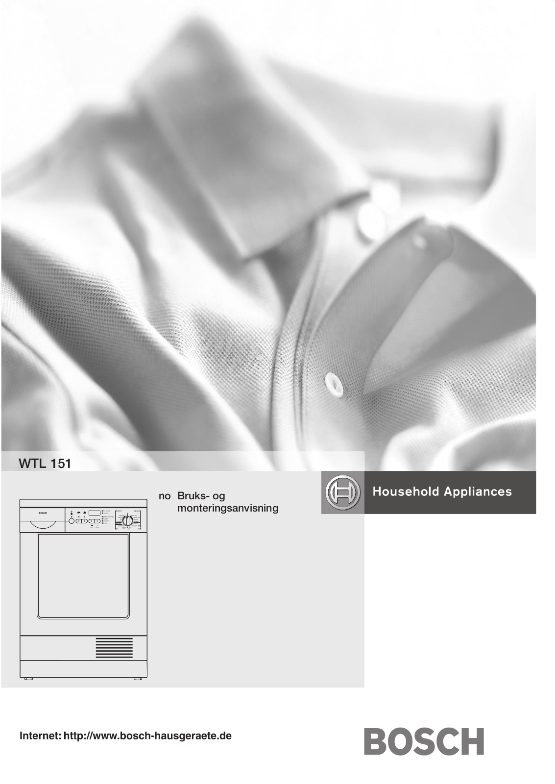 Bosch WTL151SK User Manual