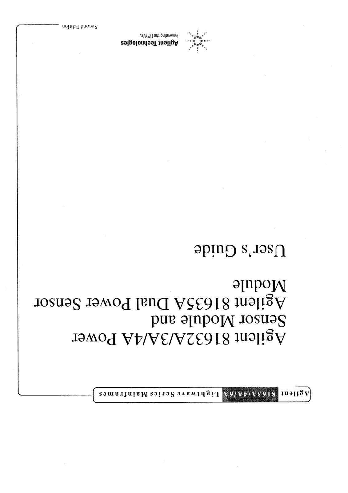 Agilent Technologies 81632A, 3A, 4A User Manual