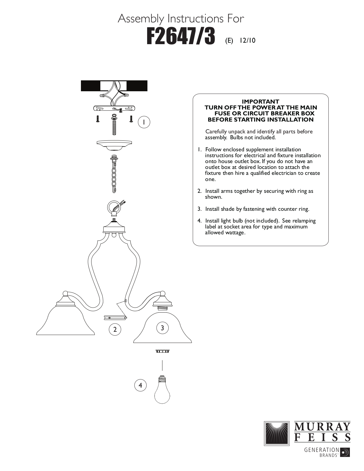 Feiss F2647-3 User Manual