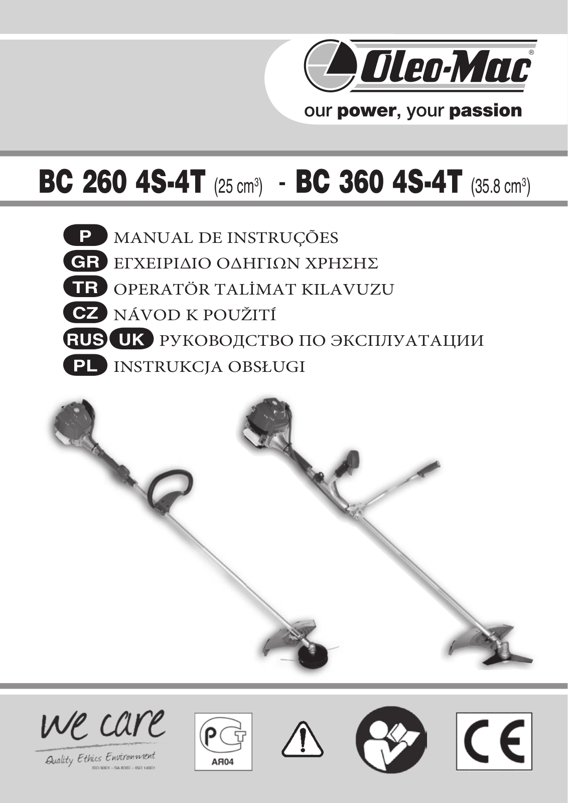 Oleo-mac BC 360 4T User Manual