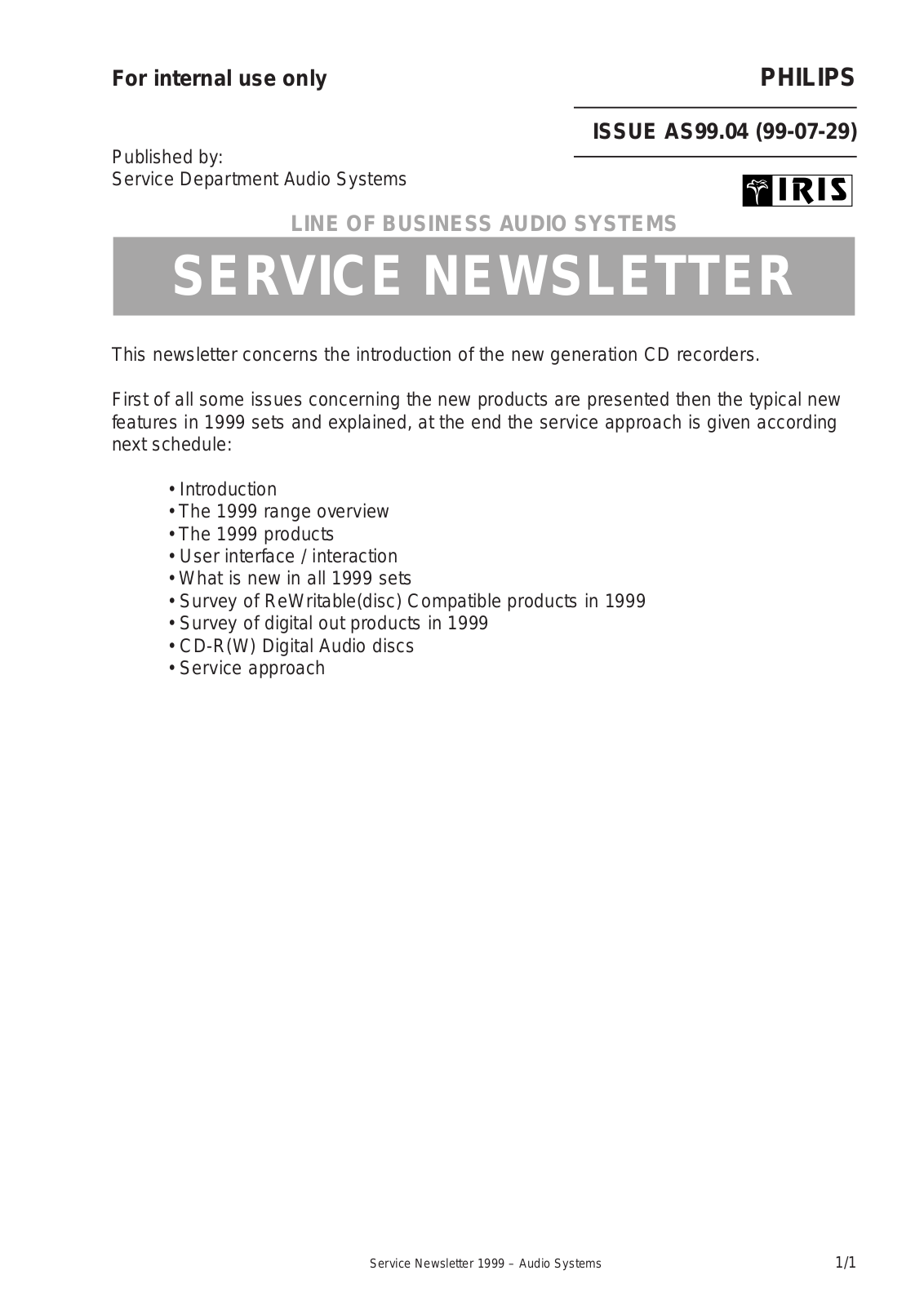 Philips As99-04 Datasheet - ManualMachine.com