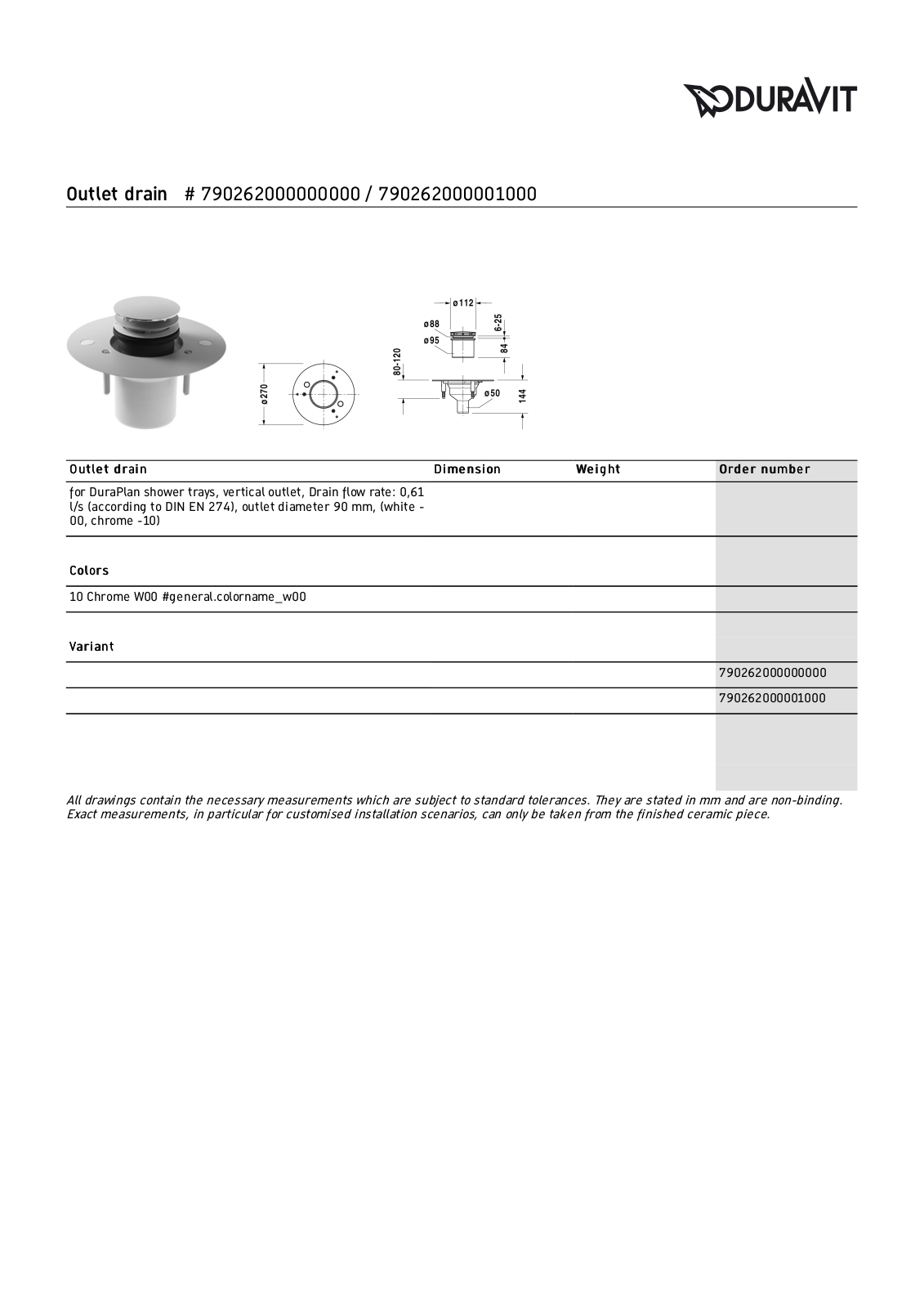 Duravit DRV2164 Specifications - ManualMachine.com