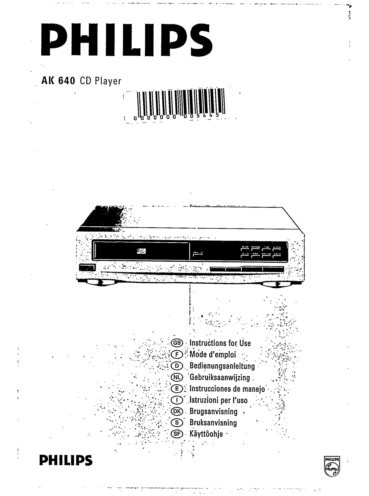 Philips AK640/01, AK640/00, AK640 User Manual