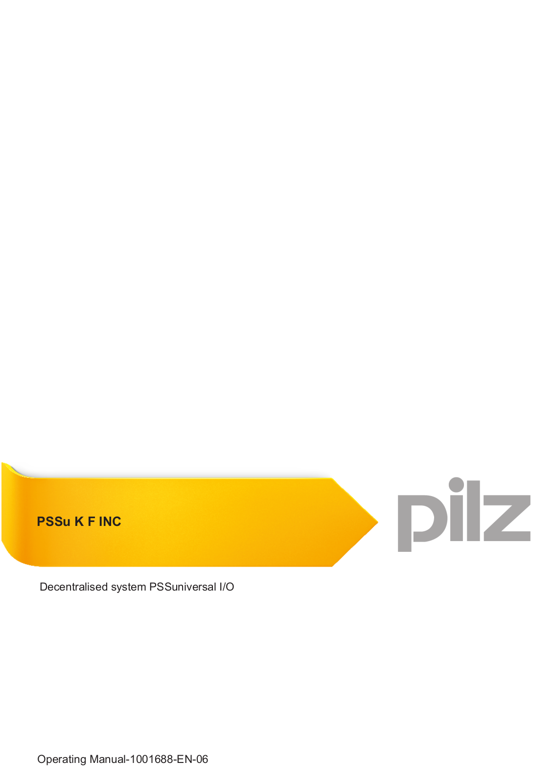 Pilz PSSu K F INC User Manual