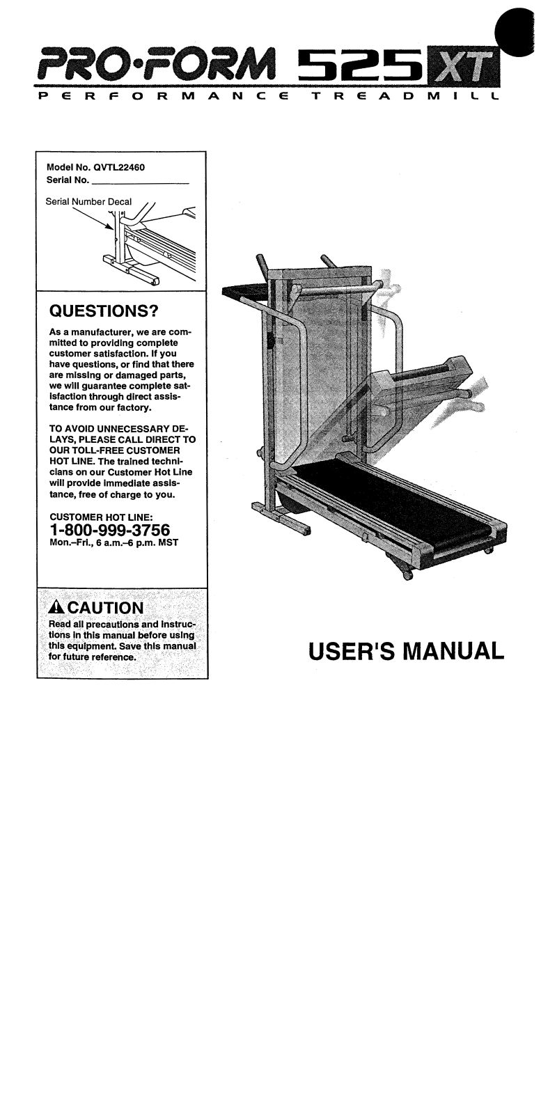 ProForm QVTL22460 User Manual