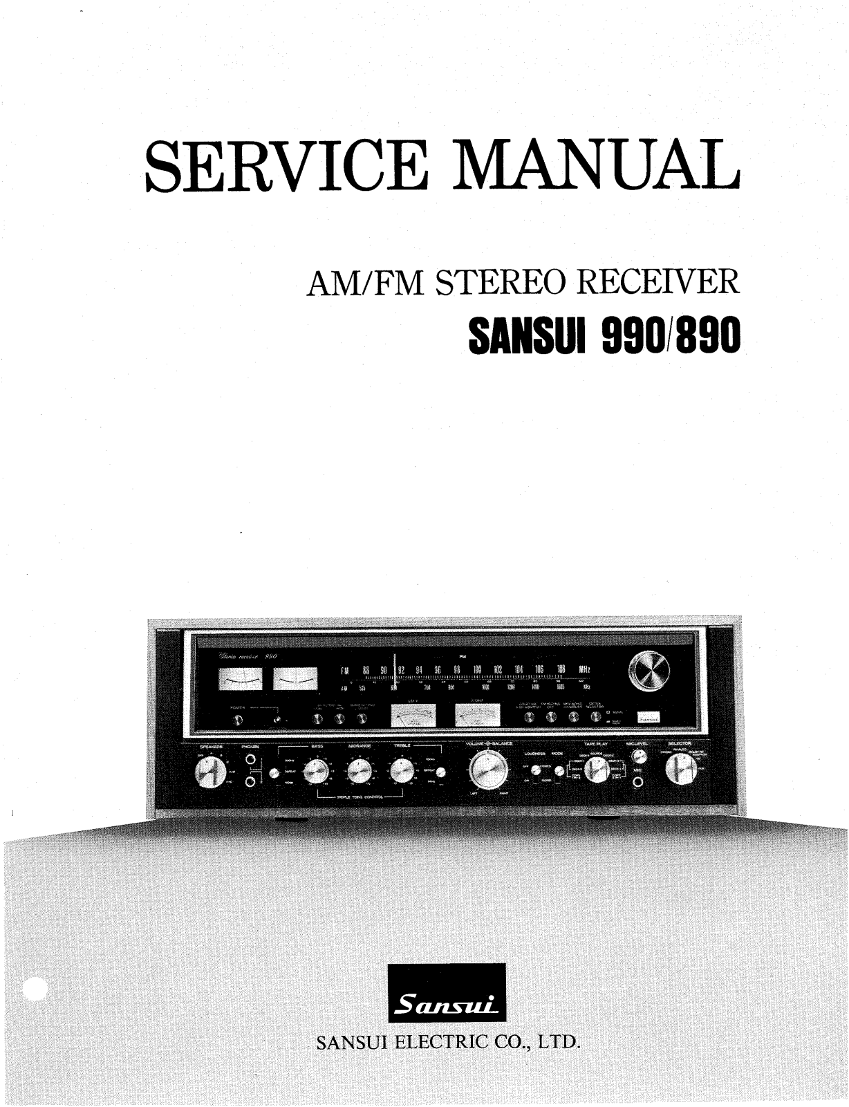 Sansui 890 Service Manual