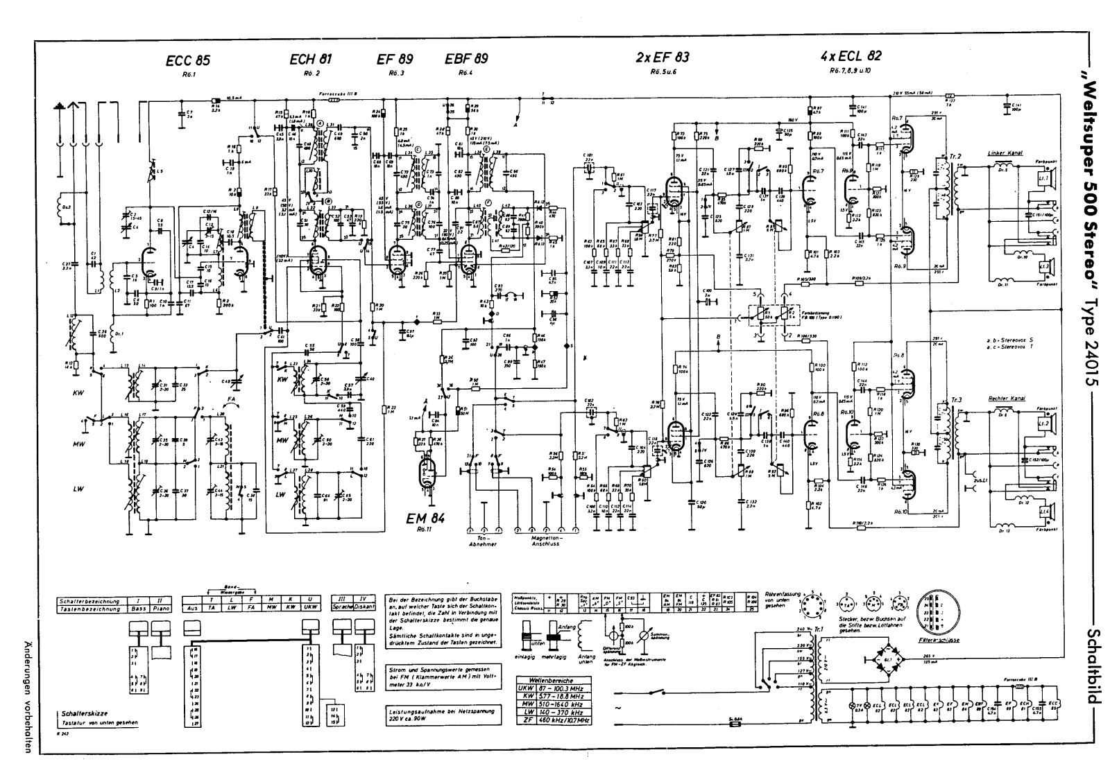 Schaub Lorenz weltsuper 500 schematic