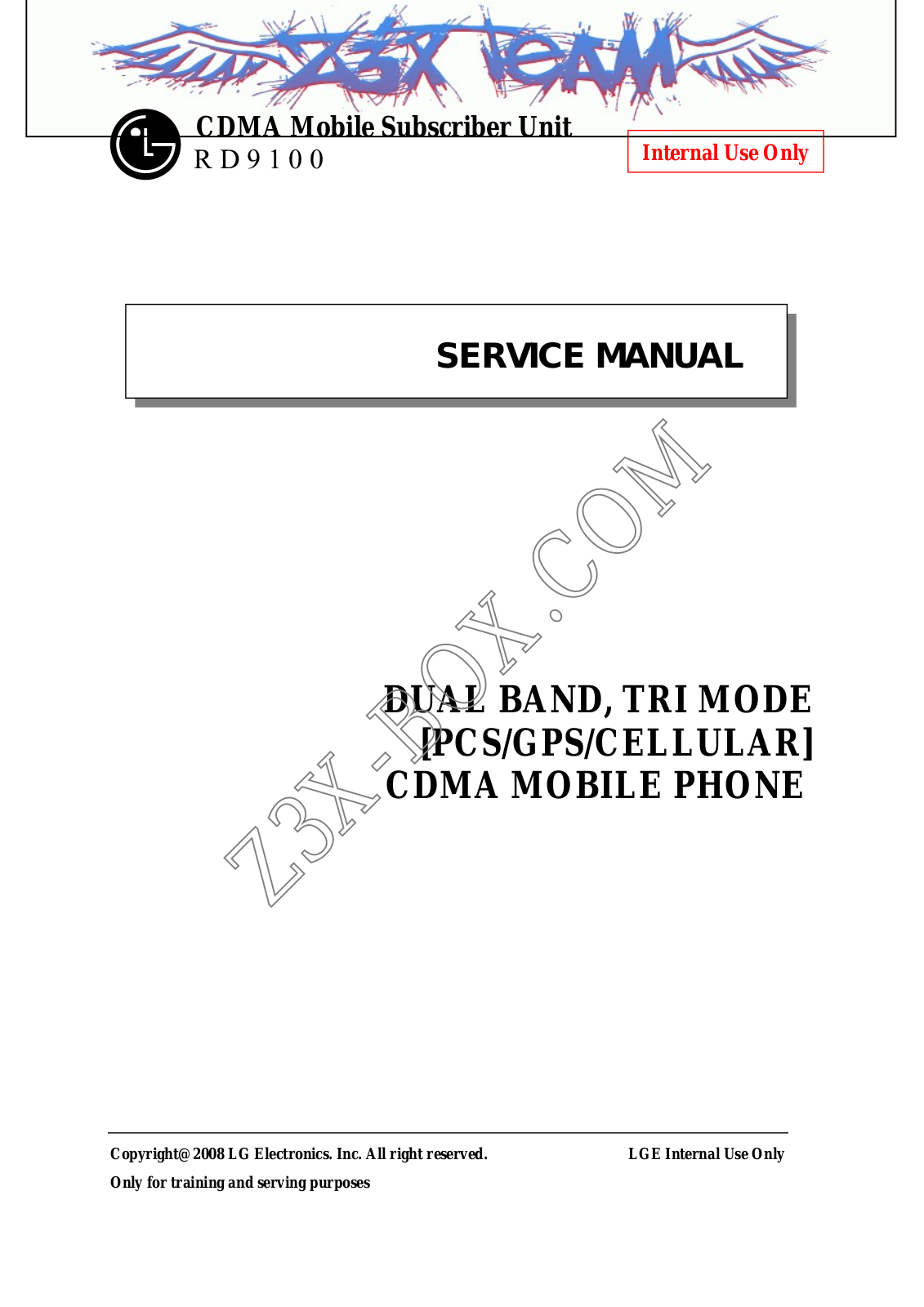 LG RD9100 Service Manual