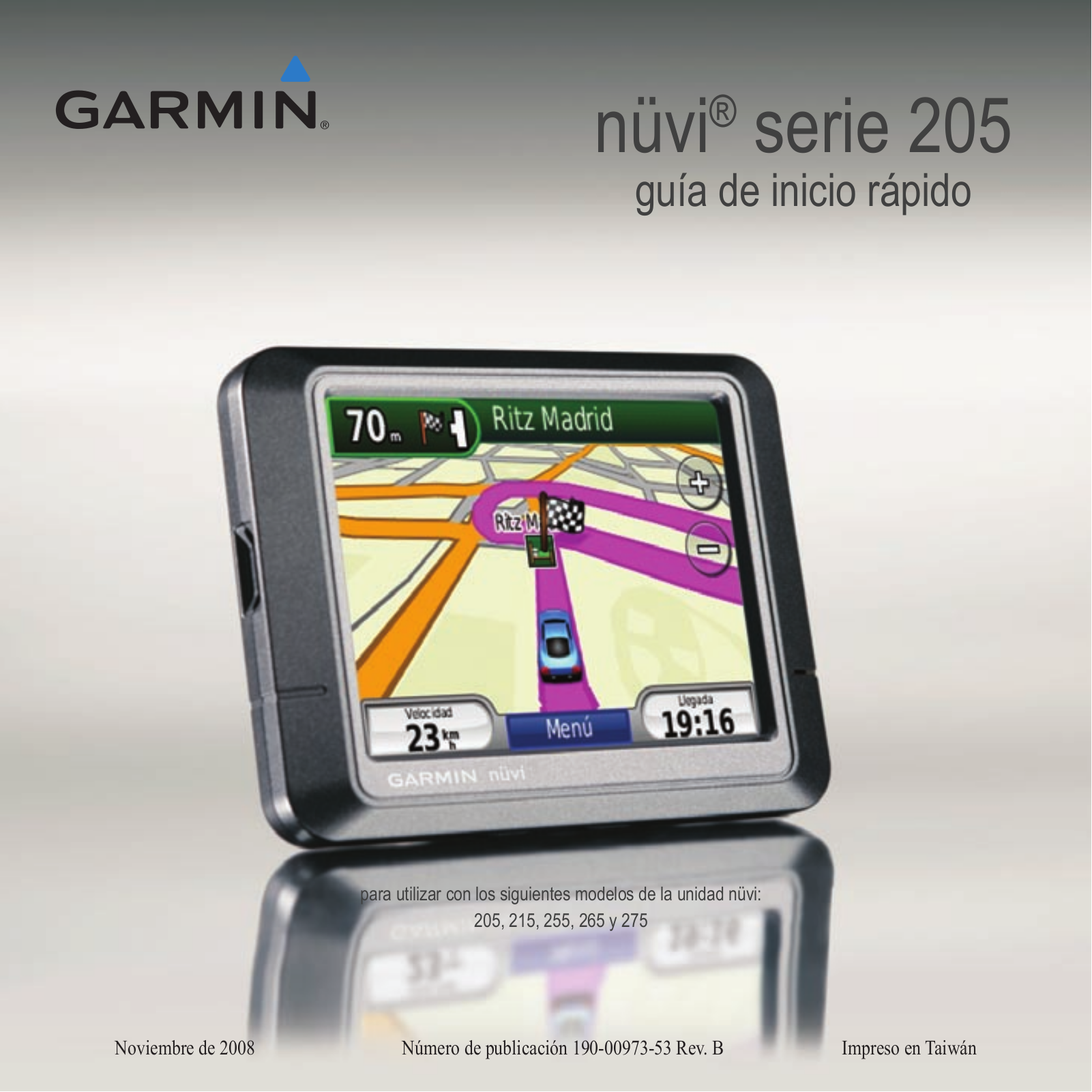 Garmin 215, 275, 265, 255, 205 User Manual