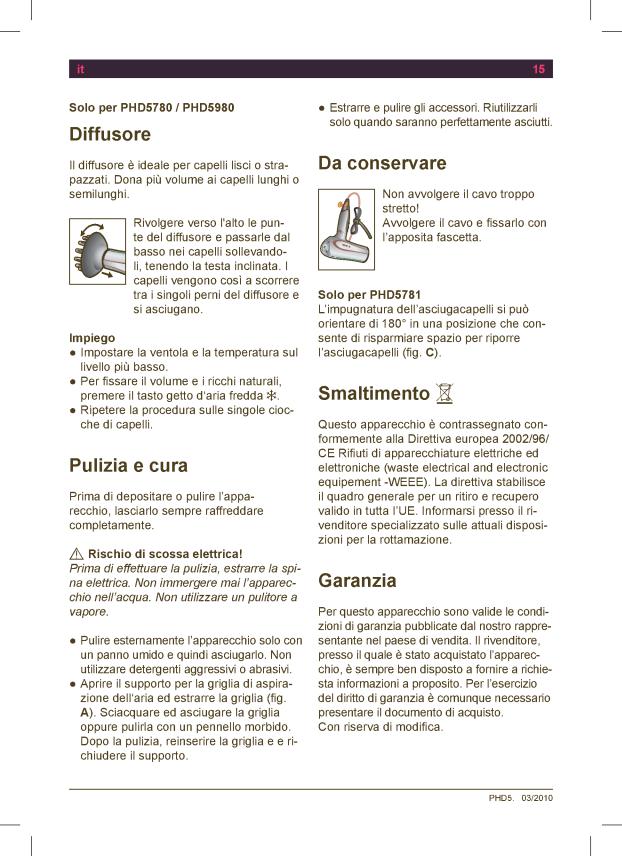 Bosch PHD-5980 User Manual