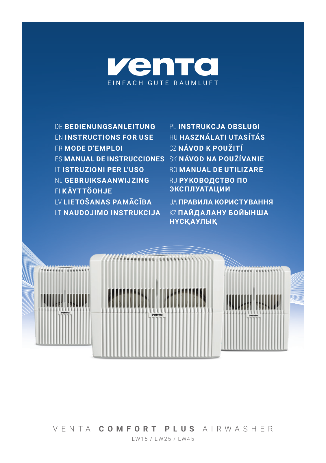 Venta Comfort Plus LW25 User guide - ManualMachine.com