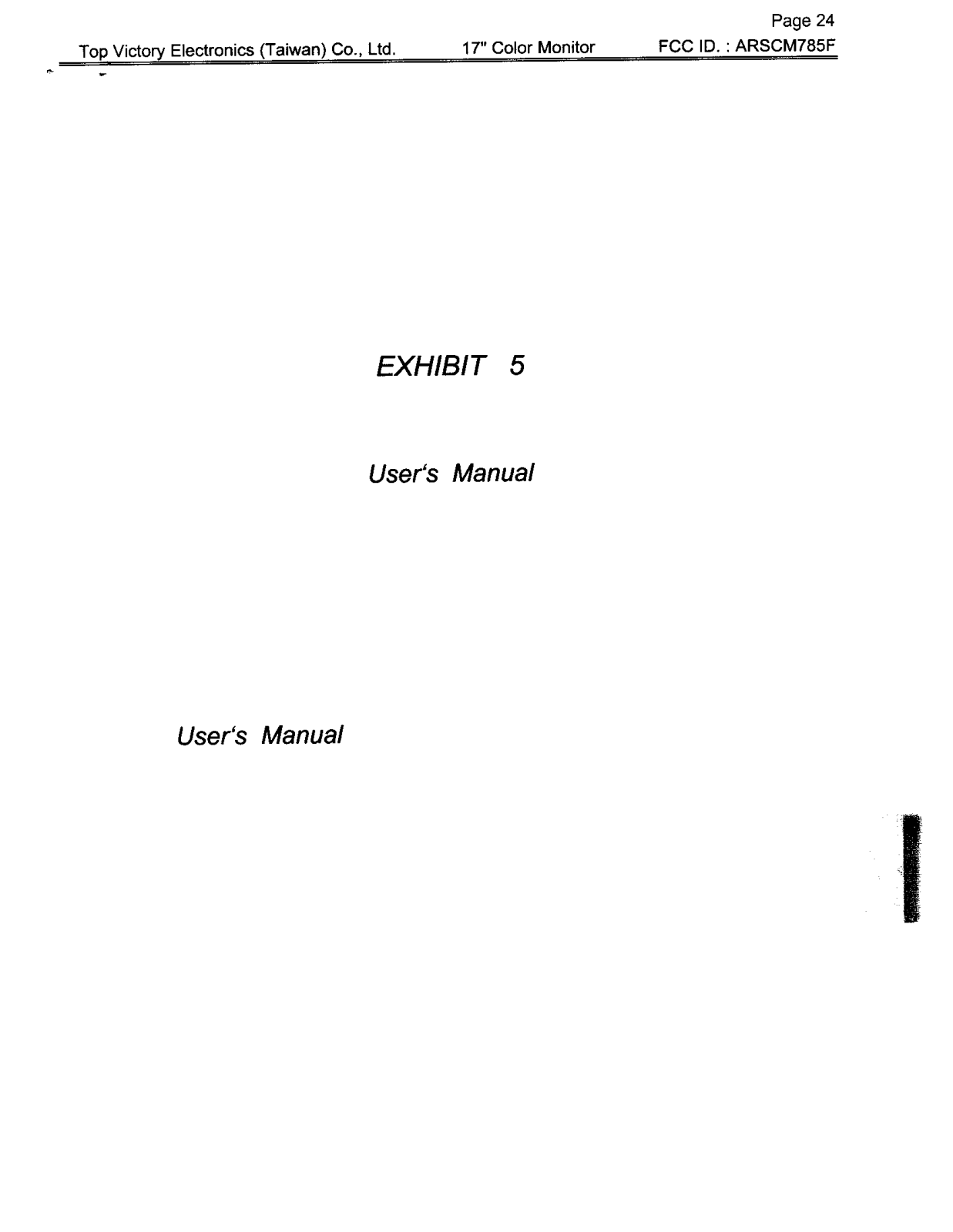 Top Victory Electronics CM785F User Manual - ManualMachine.com