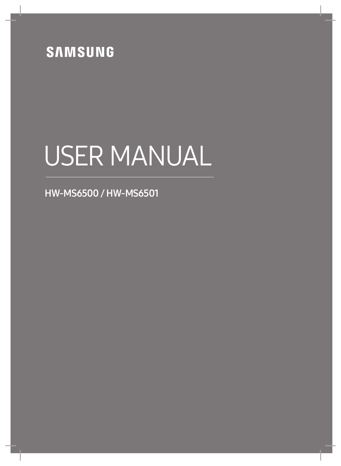 Samsung HW-MS6501 User Manual