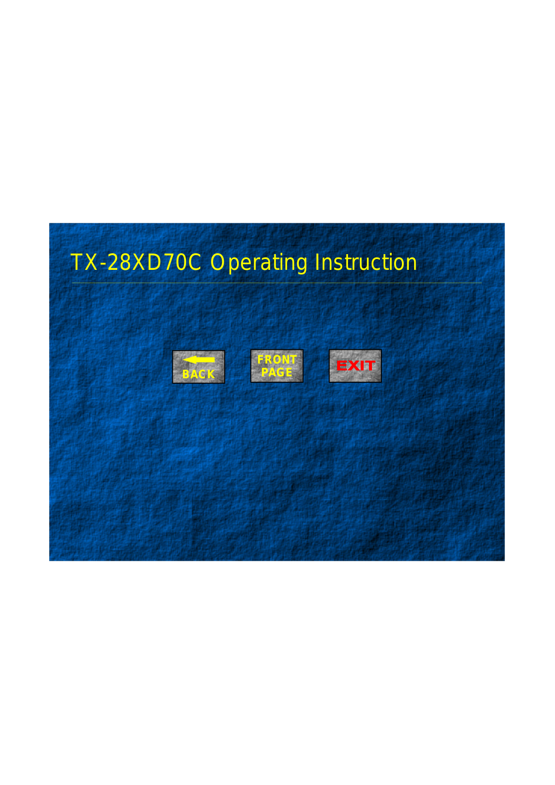 Panasonic TX-28XD70C INSTALLATION INSTRUCTIONS