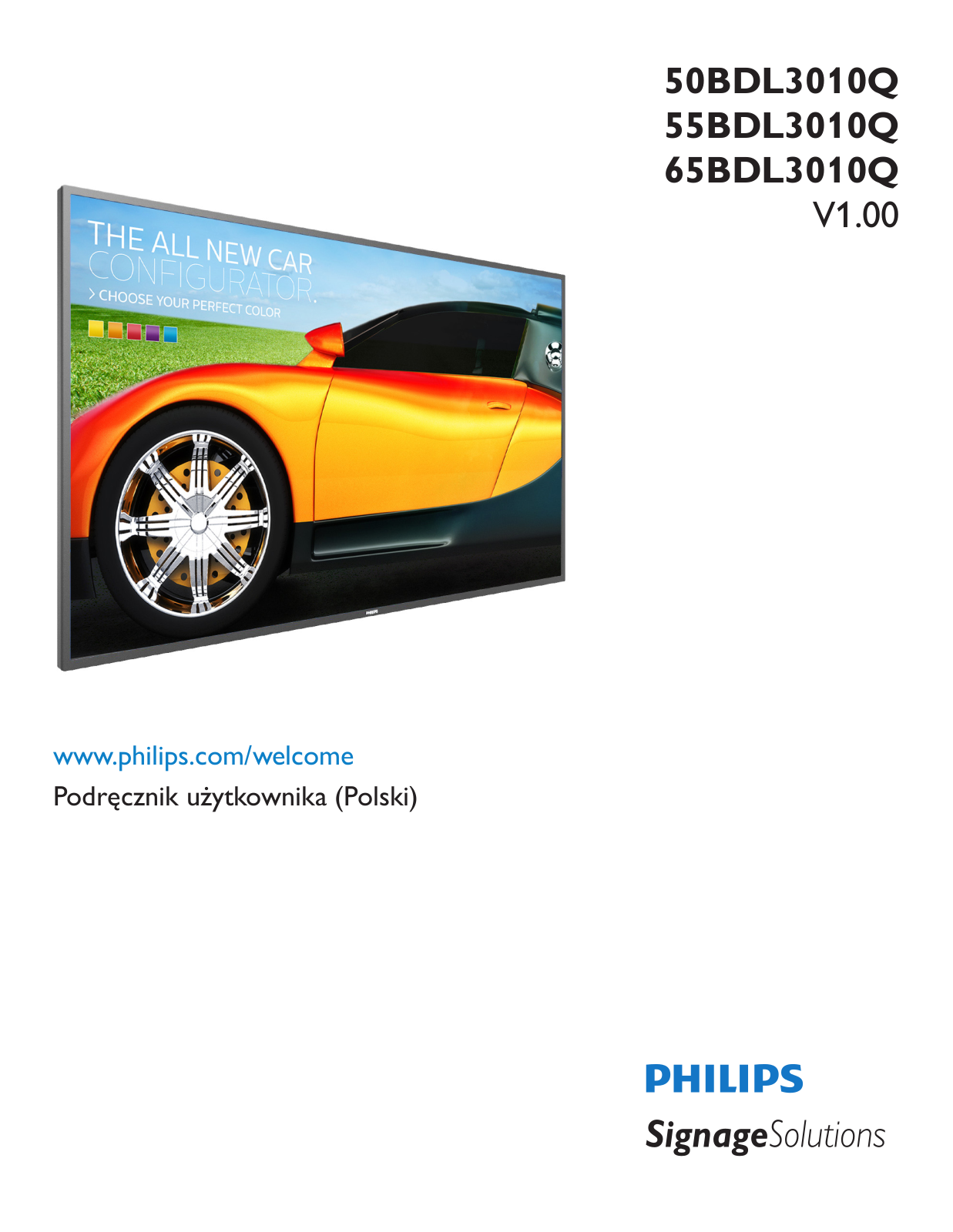 Philips 50BDL3010Q User Manual