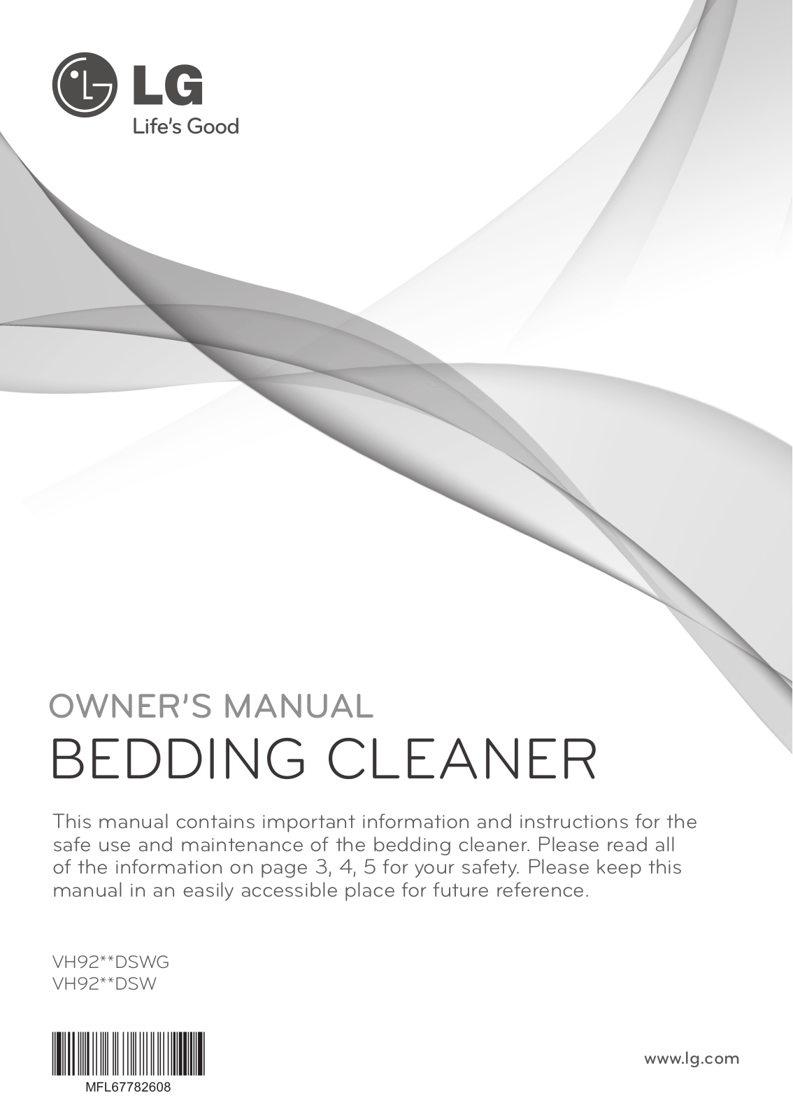 LG VH9200DSWG Owner’s Manual