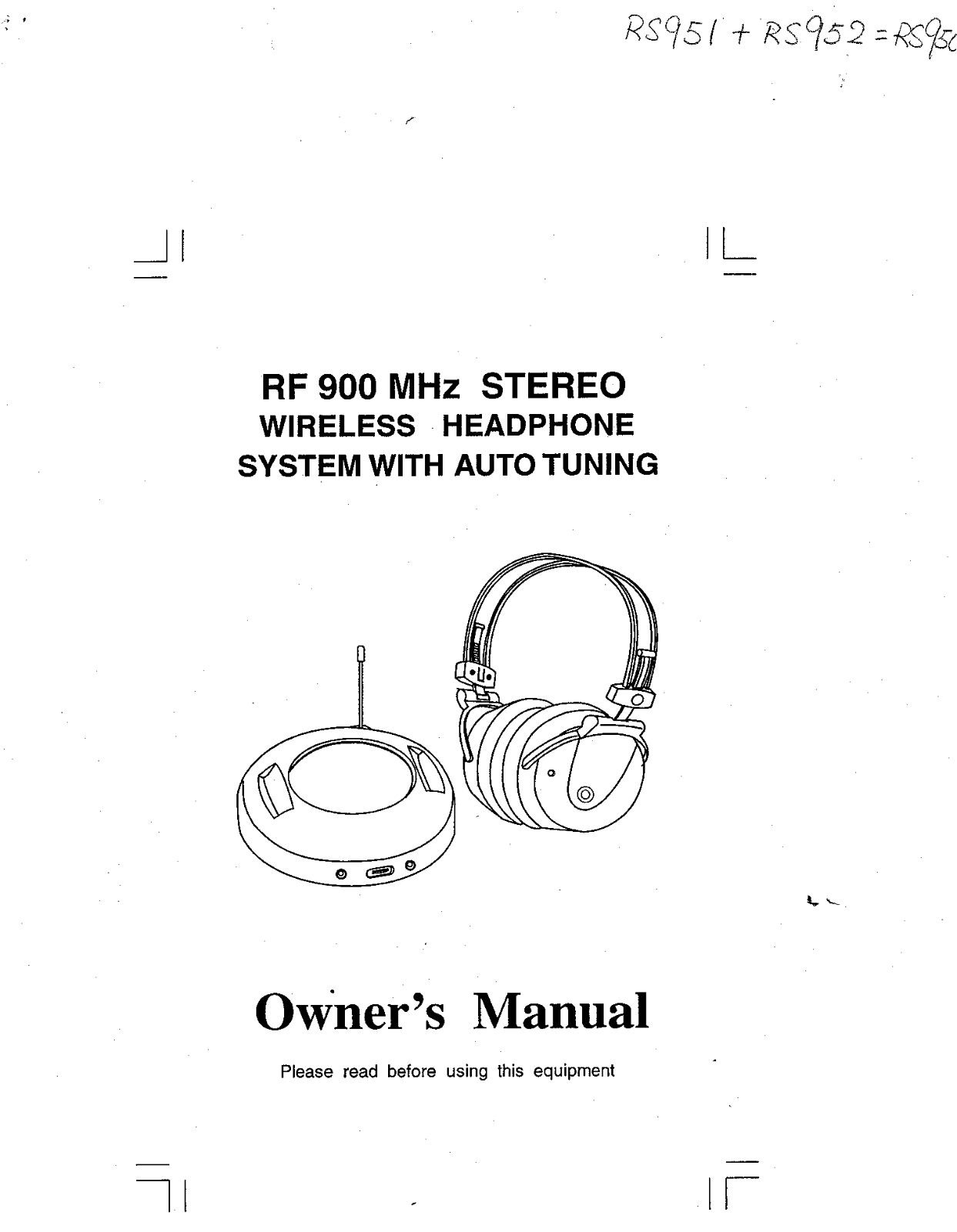 Uni Art Precise RS950 001R User Manual