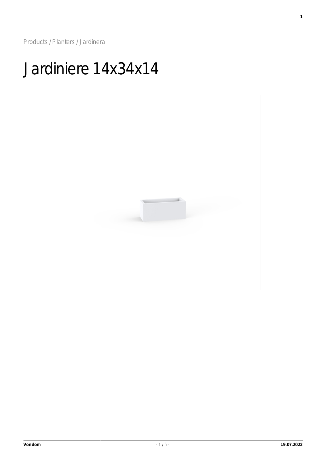 Vondom UCZW2960 Specifications - ManualMachine.com