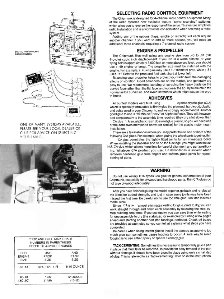 CARL GOLDBERG PRODUCTS Super Chipmunk User Manual