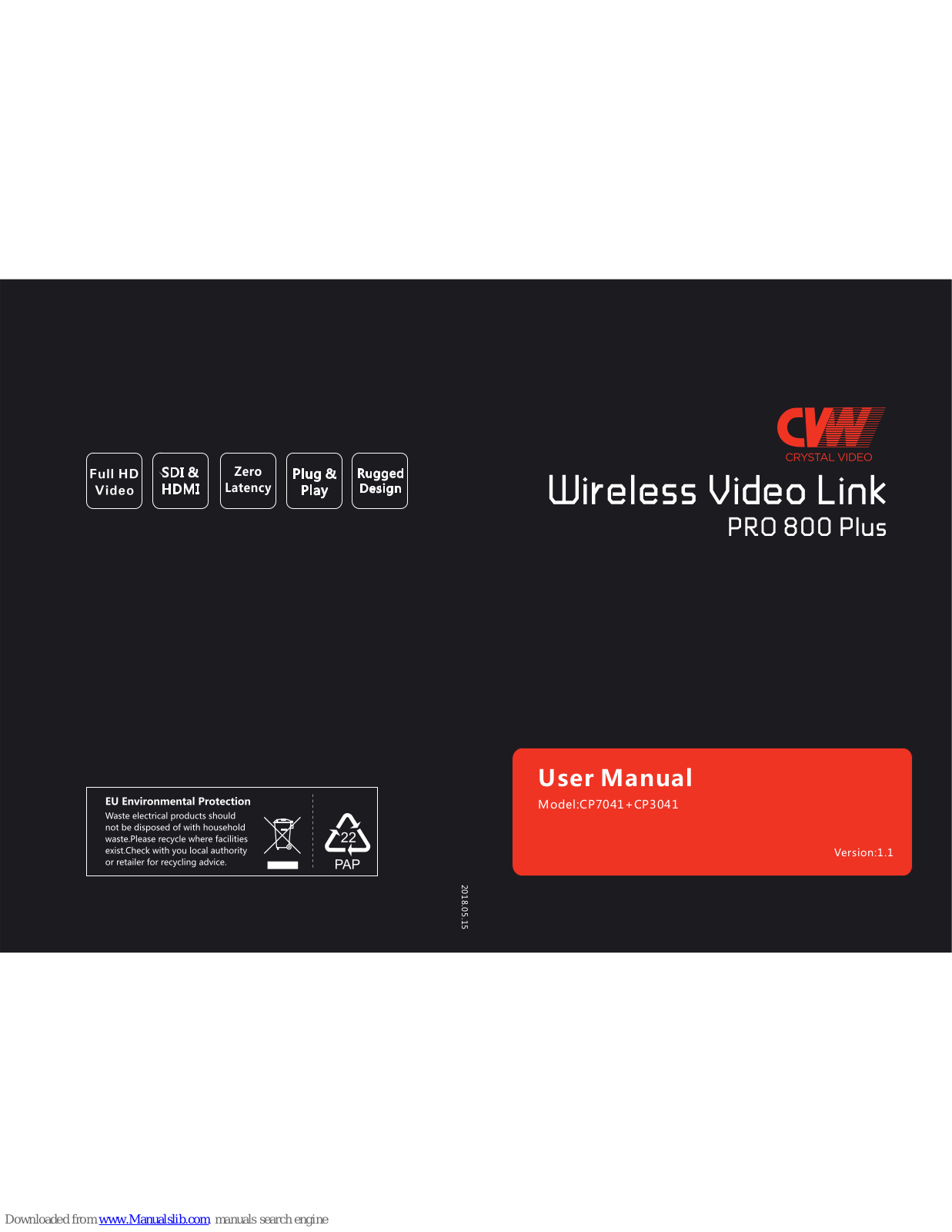 CVW CP7041, CP3041, PRO 800 Plus User Manual - ManualMachine.com