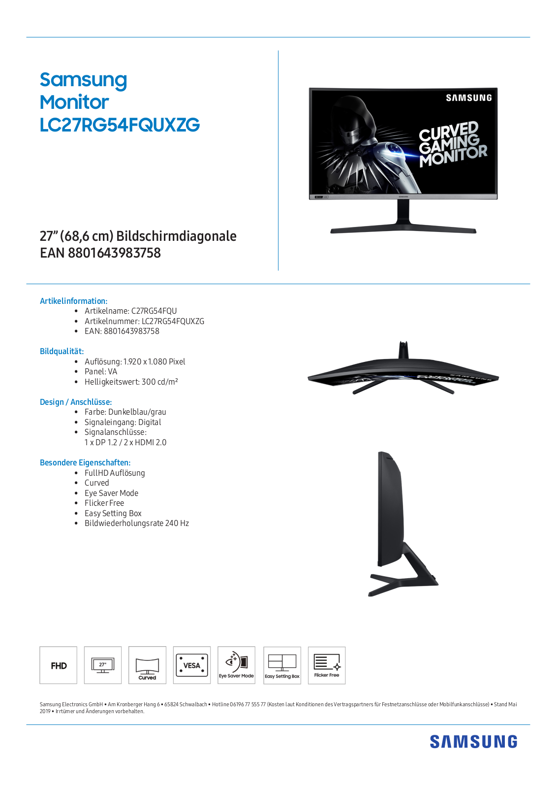 Samsung C27RG50, C27RG54 User Manual