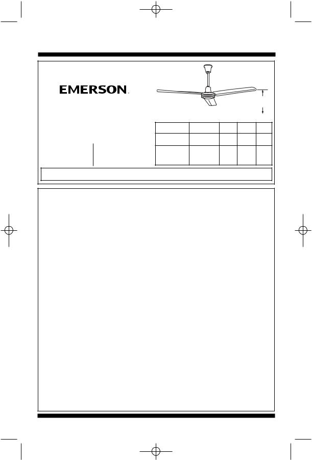 Emerson HF956BK, HF956W, HF948W, HF948BS, HF956BS User Manual