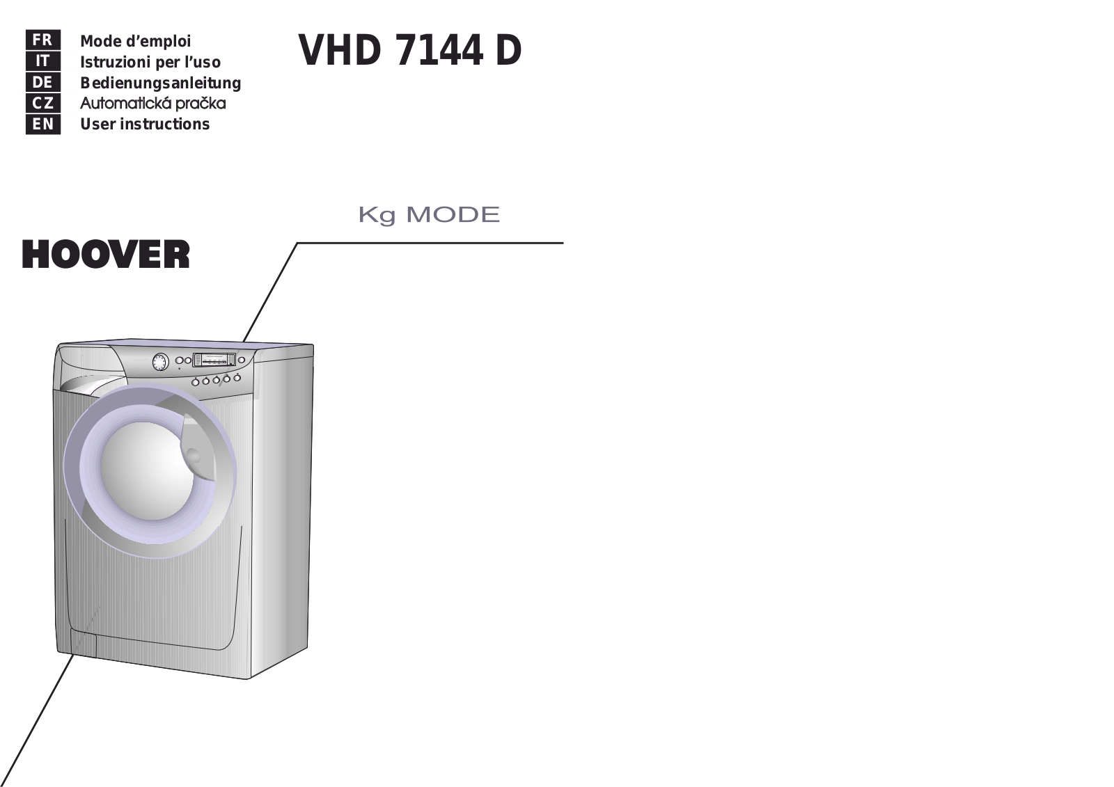 HOOVER VHD 7144 D User Manual