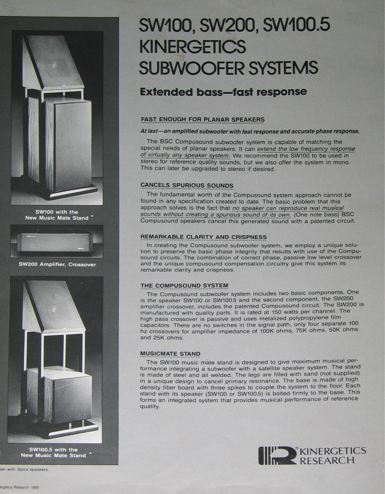 BSC Compusound SW-100 Brochure - ManualMachine.com