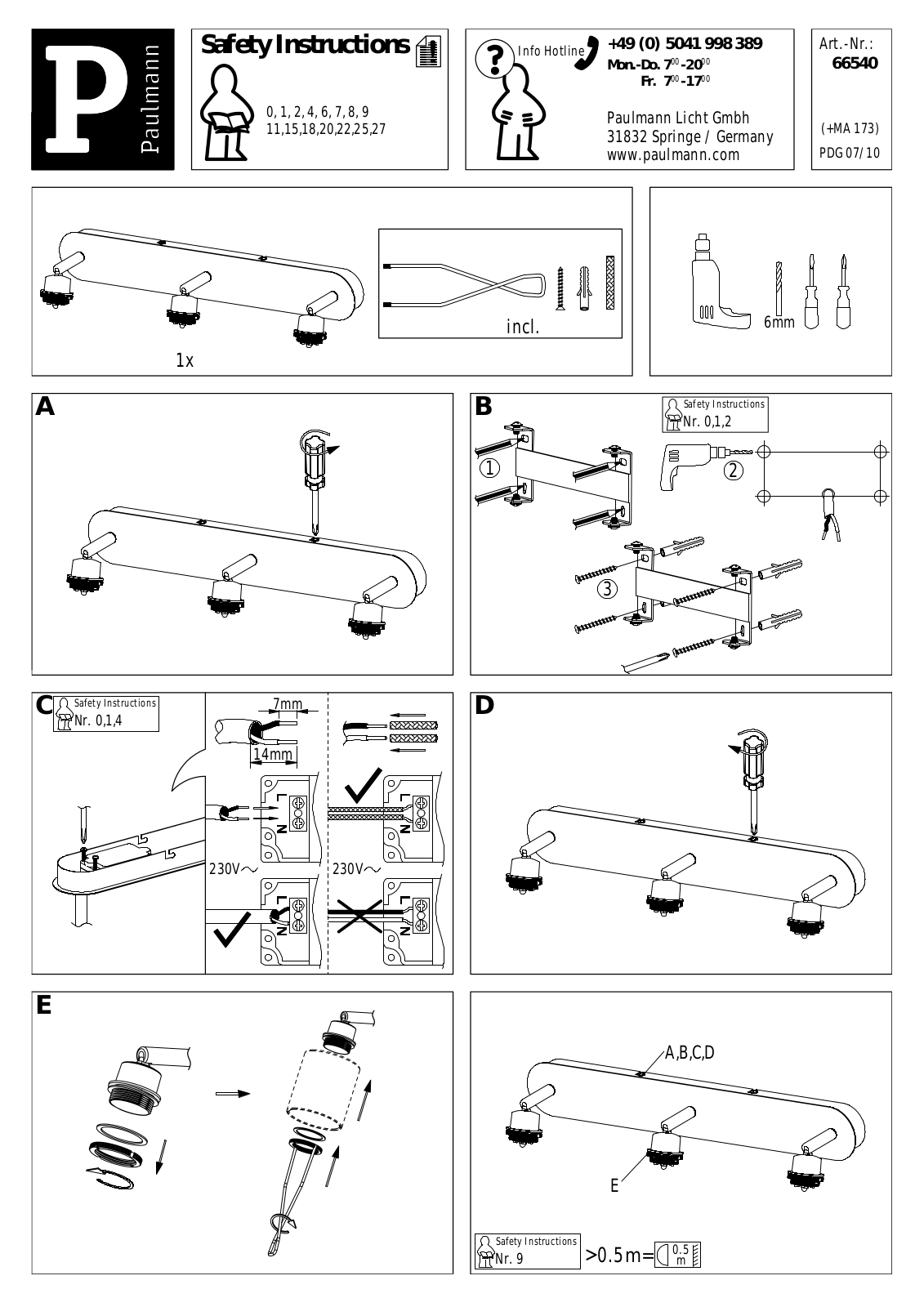 Paulmann 66540 Safety instructions - ManualMachine.com
