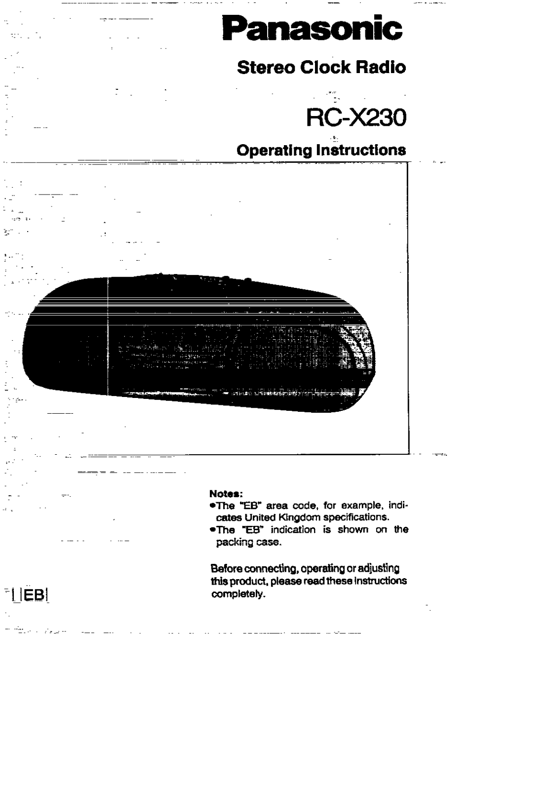 Panasonic RCX230 User Manual