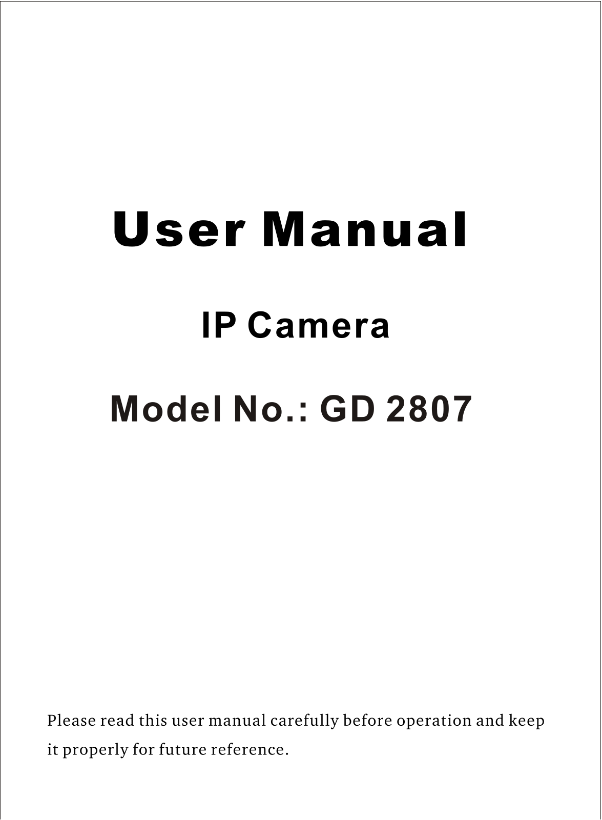 J-TECH GD 2807 User Manual