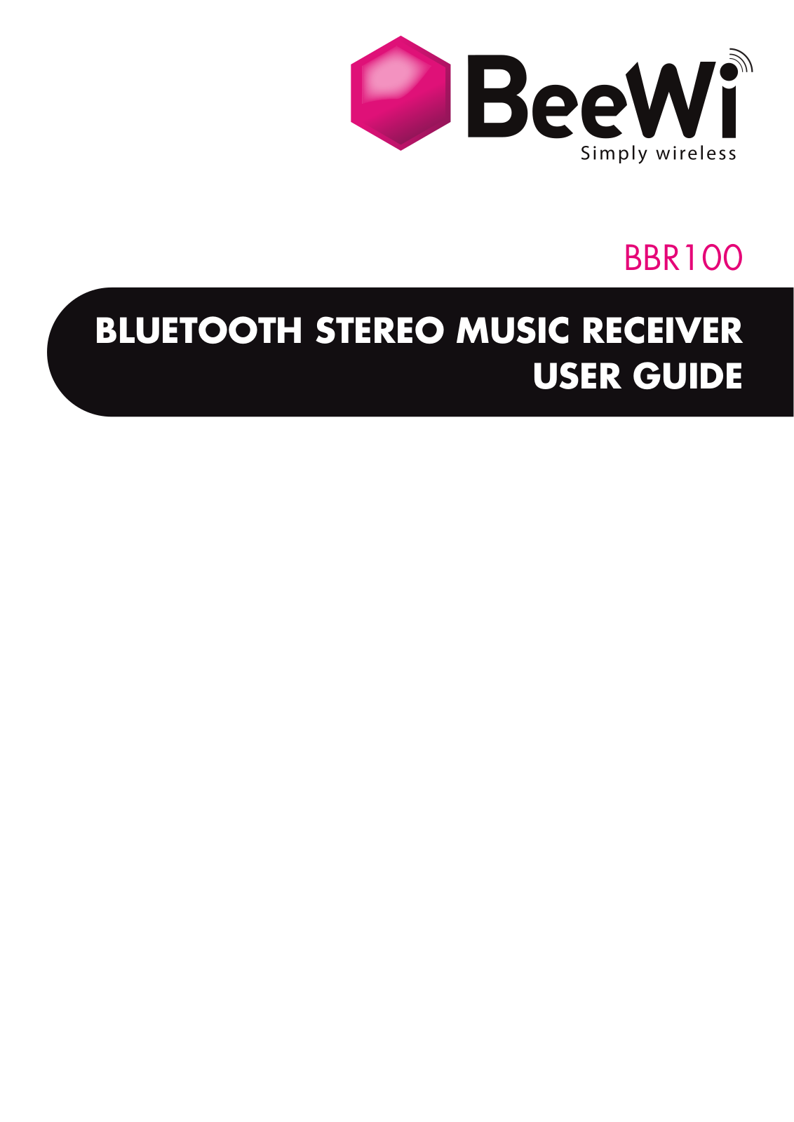 BEEWI BBR100 BLUETOOTH RECEIVER User Manual