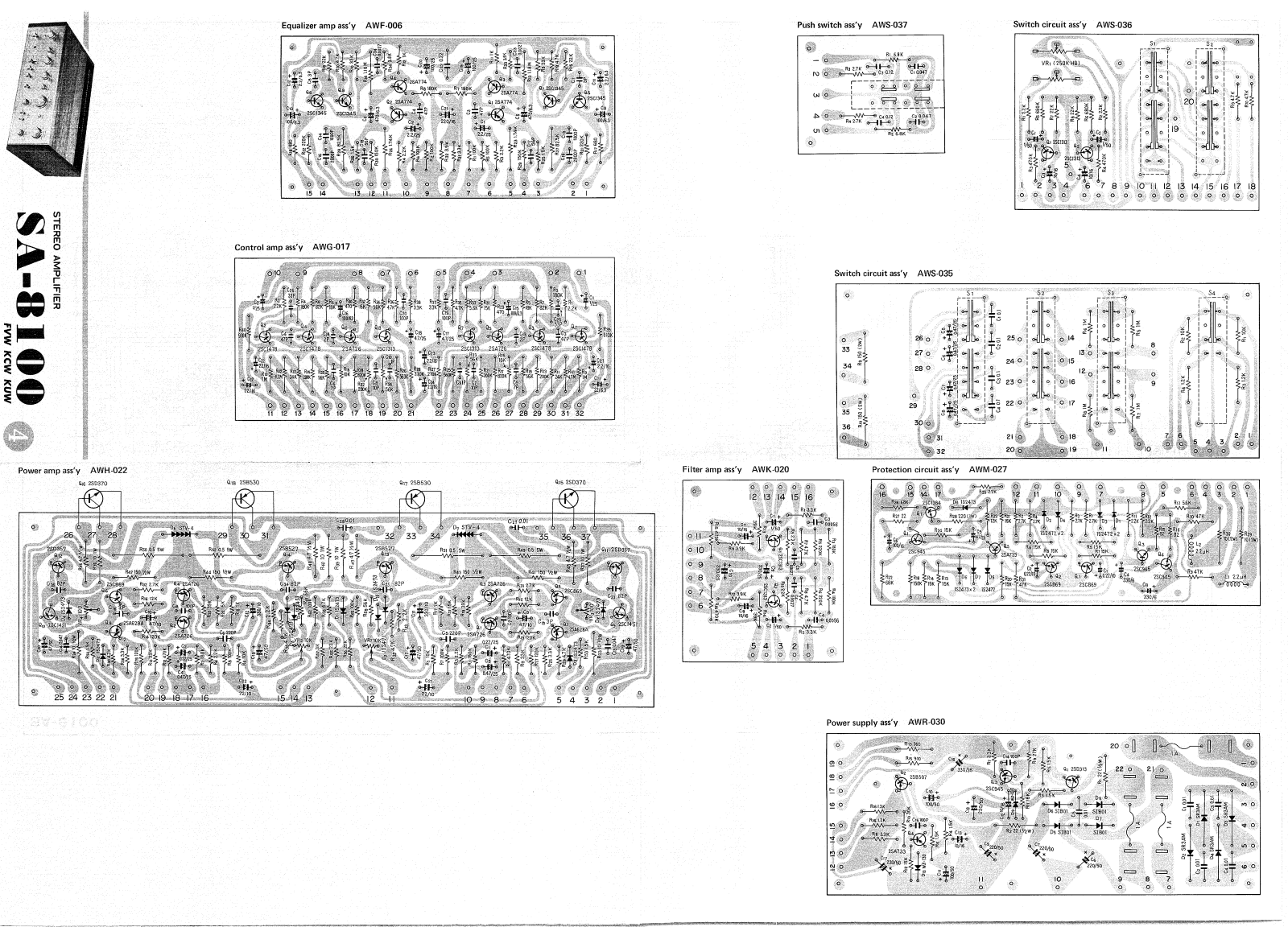 Pioneer SA-8100 Schematic