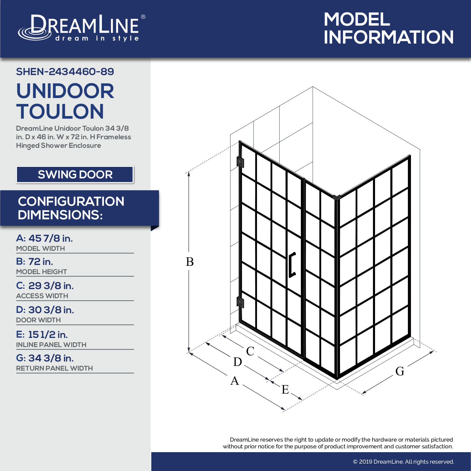 DreamLine DLN10328 Specifications - ManualMachine.com