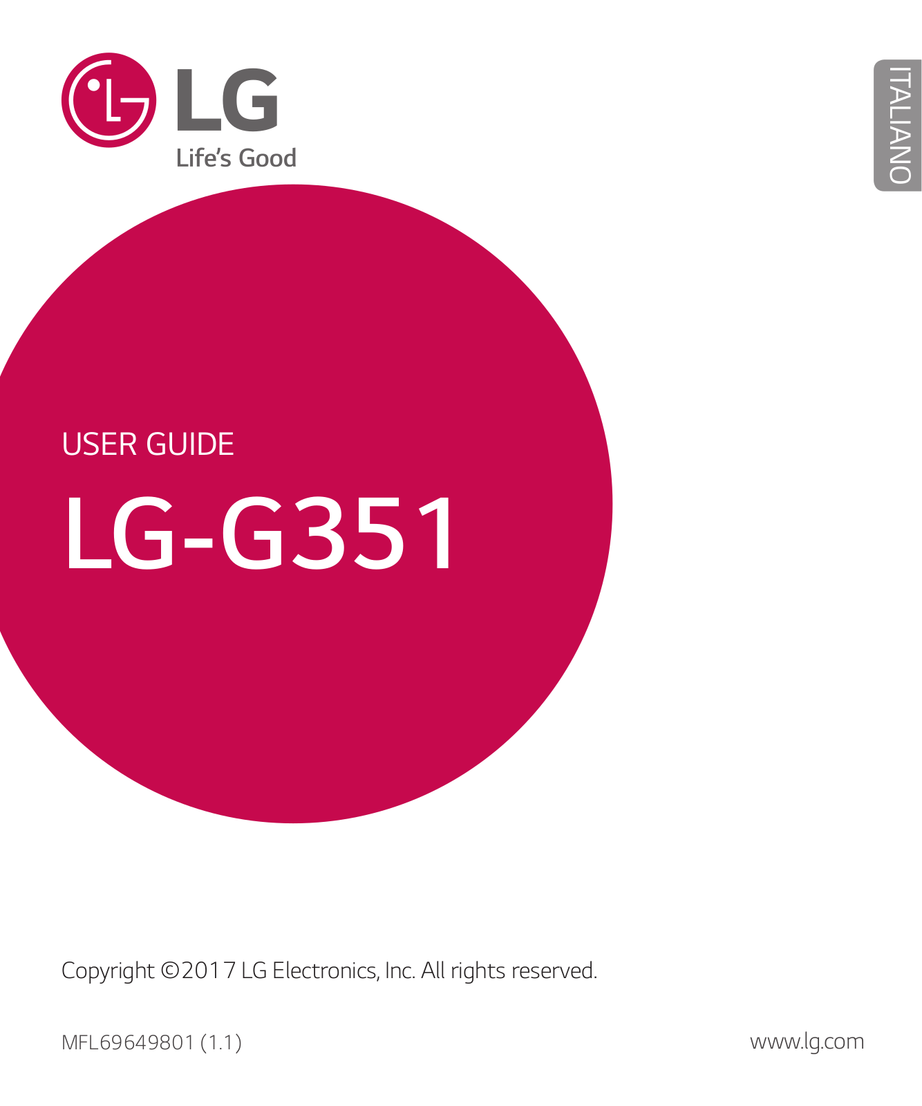 LG LGG351 User manual