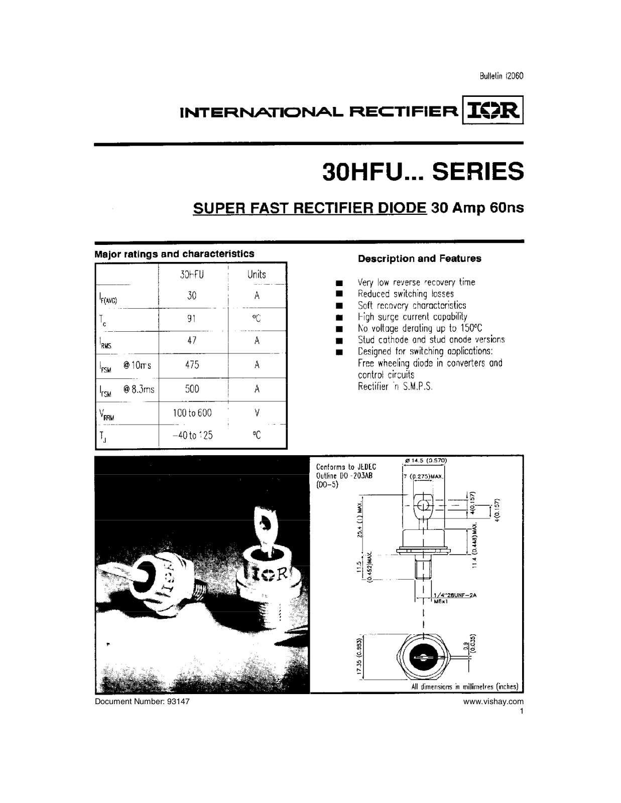 Datasheet 30HFU Series DataSheet (Vishay) - ManualMachine.com