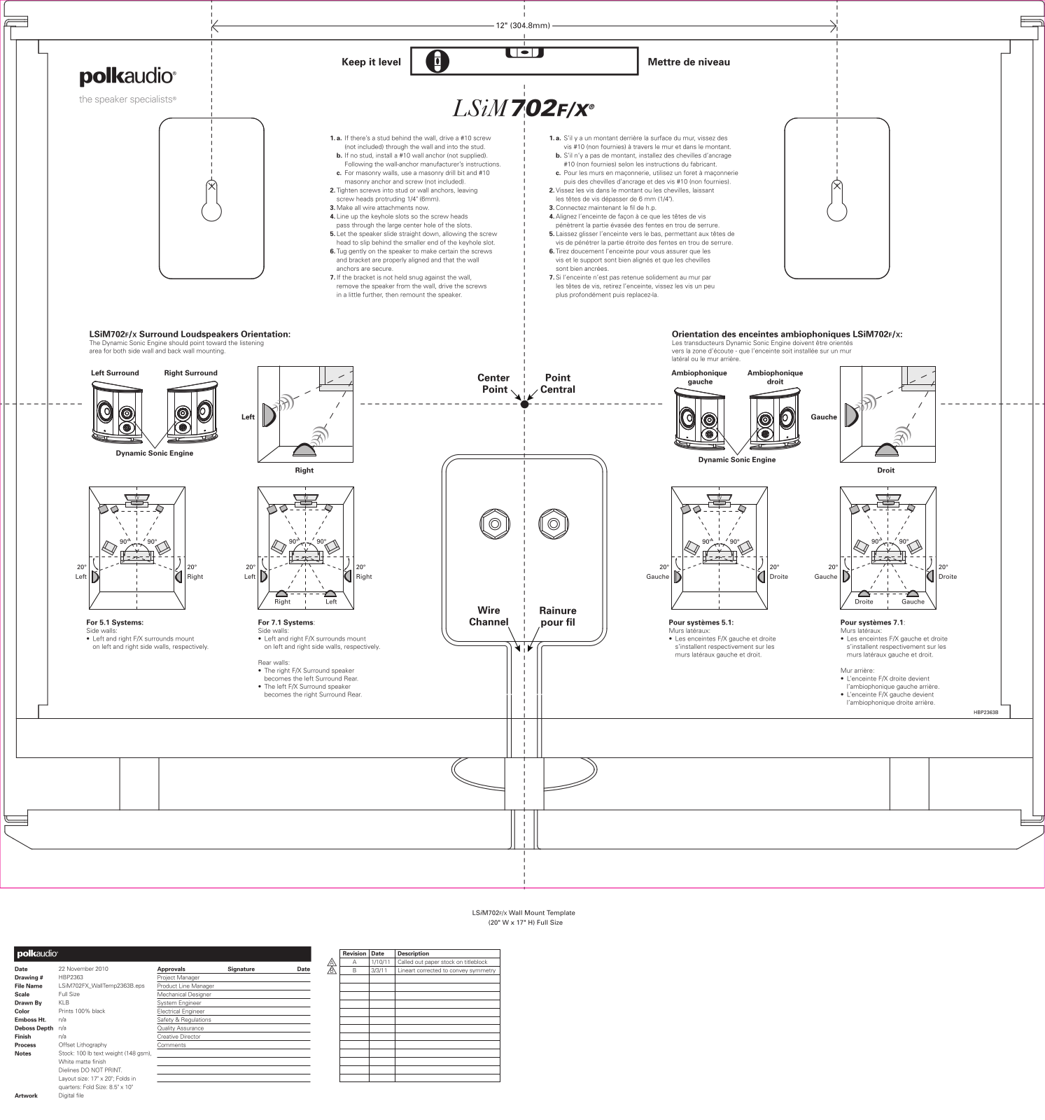 Polk Audio LSIM702F-X User Manual