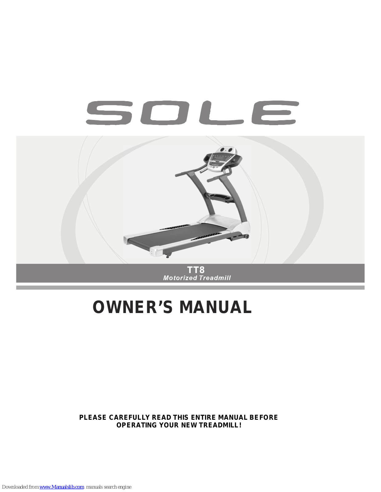 SOLE TT8 Owner's Manual