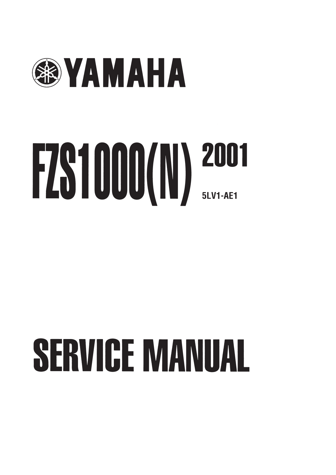 Yamaha FZS 1000 2001 Service Manual