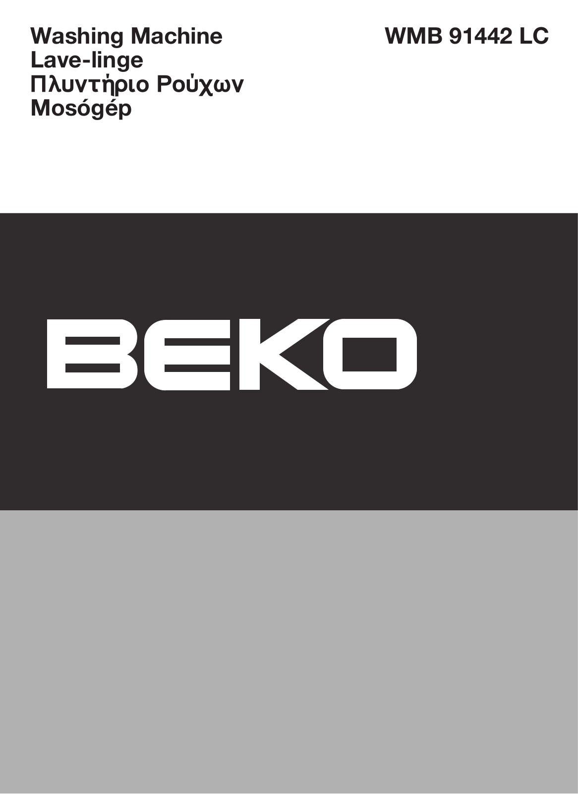 Beko WMB 91442 LC User manual