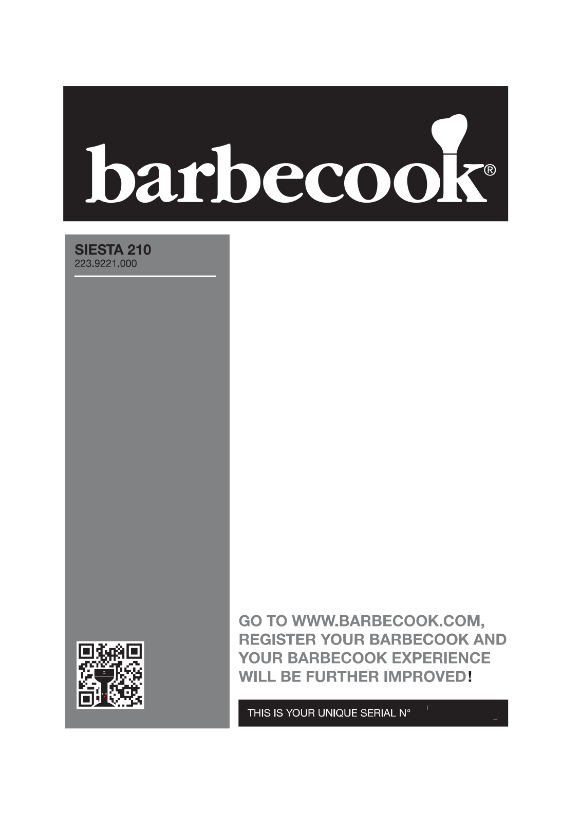 Barbecook Siesta 210, 223.9221.000 User guide - ManualMachine.com