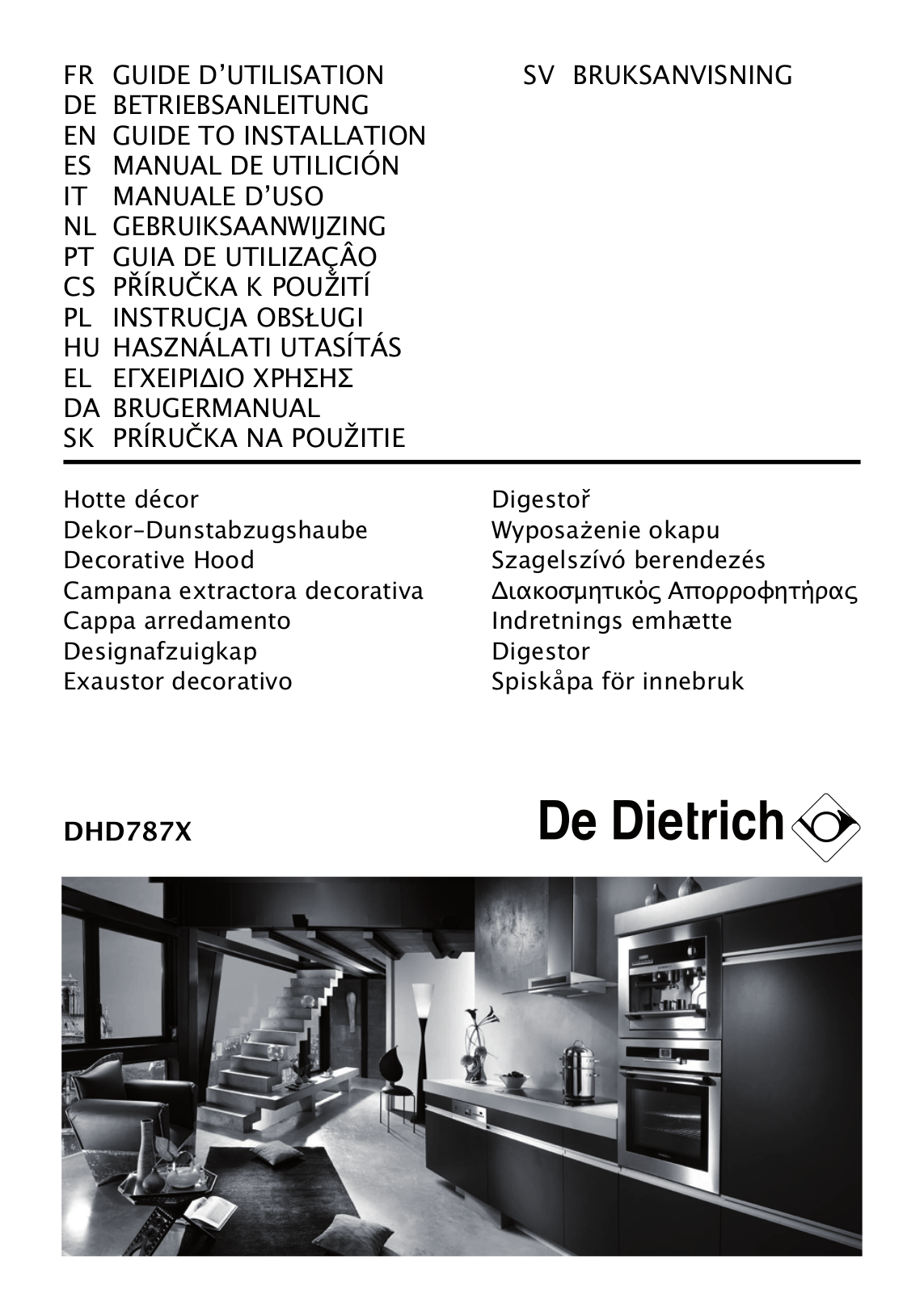 DE DIETRICH DHD787X User Manual