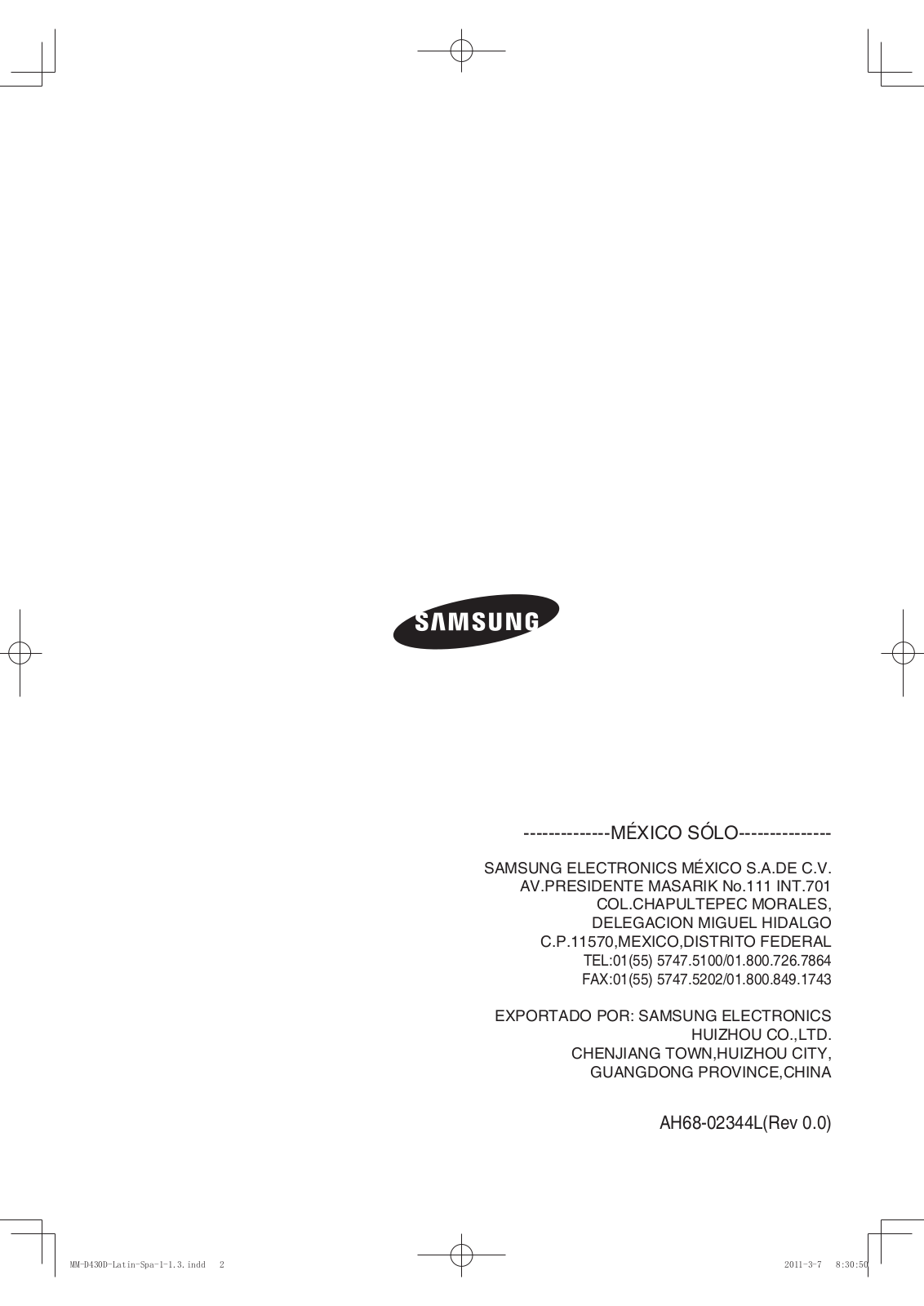 Samsung MM-D530D, MM-D430D User Manual