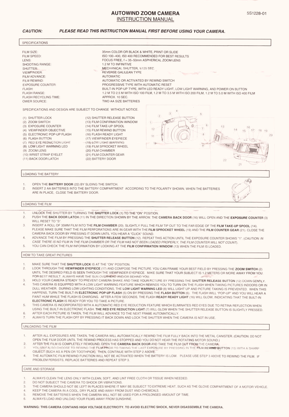 POLAROID PZ1400 User Manual