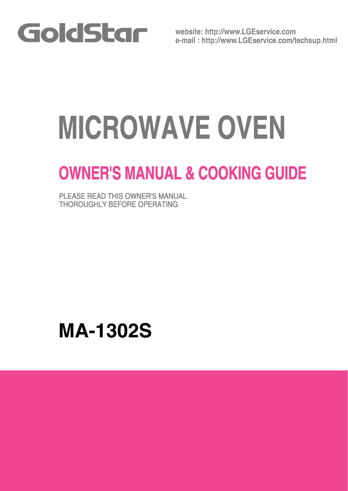 LG MA-1302S User Manual